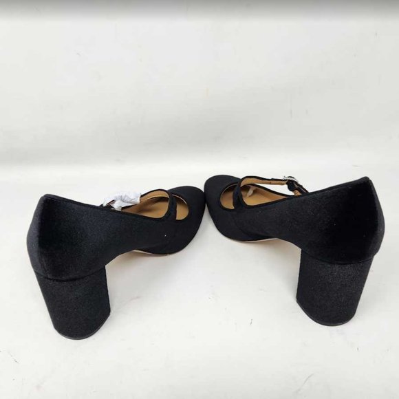 New women's 6.5 J Crew Factory velvet Mary Jane pumps in Black - Picture 10 of 11